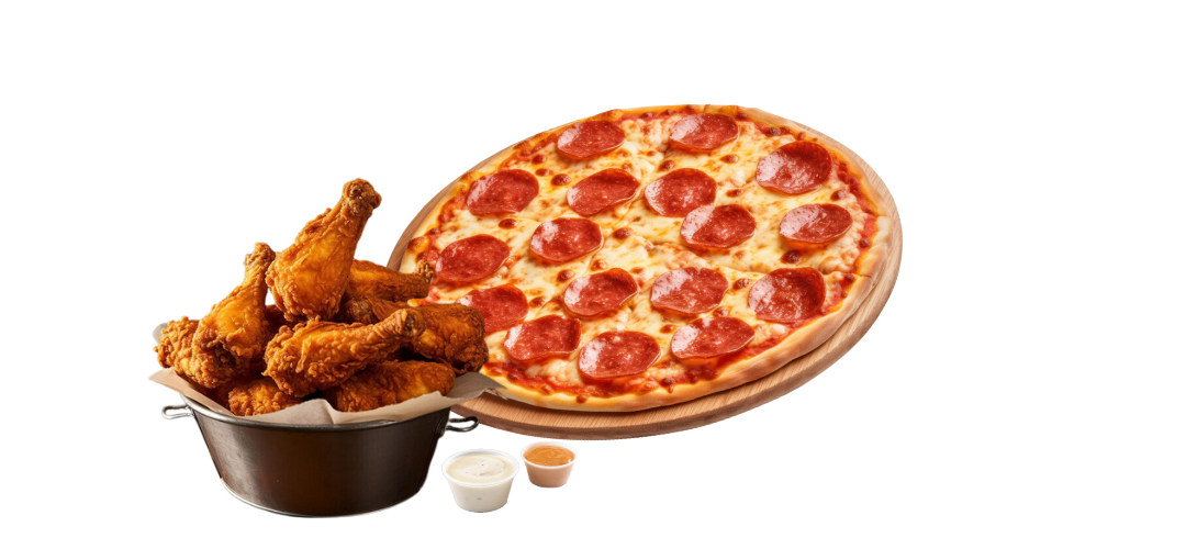 Best pizza and wings in town - right wingers